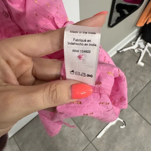 EMERSON FRY LUCY DRESS - PINK GOLD DOT LUREX - Picture 10 of 10